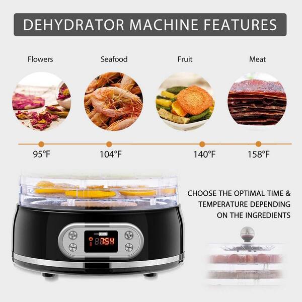 VIVOHOME - 400W - 8 Trays Food Dehydrator - 48H Timer & Temperature Control
