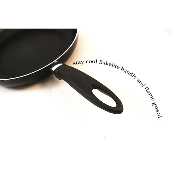 ExcelSteel Professional 8 in. Aluminum Ceramic Nonstick Frying Pan in Black  586 - The Home Depot