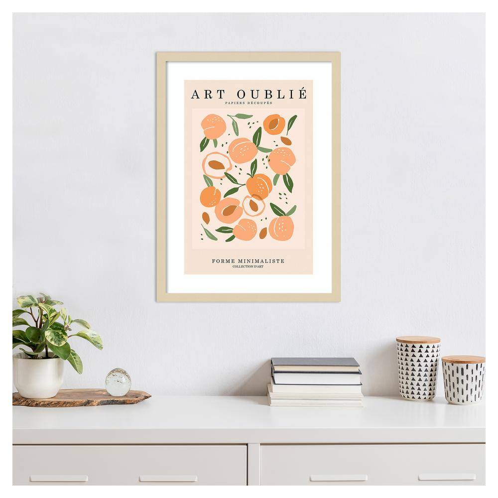 Peachy Pattern Minimalist Framed Wall Art Print