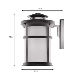 Bronze Outdoor Integrated LED Wall Lantern Sconce