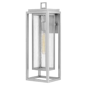 Hinkley Republic Large Outdoor Wall Mount Lantern, Satin Nickel