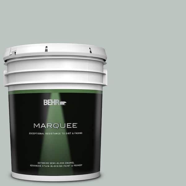 BEHR MARQUEE 5 gal. #ICC-47 Pewter Tray Semi-Gloss Enamel Exterior Paint & Primer