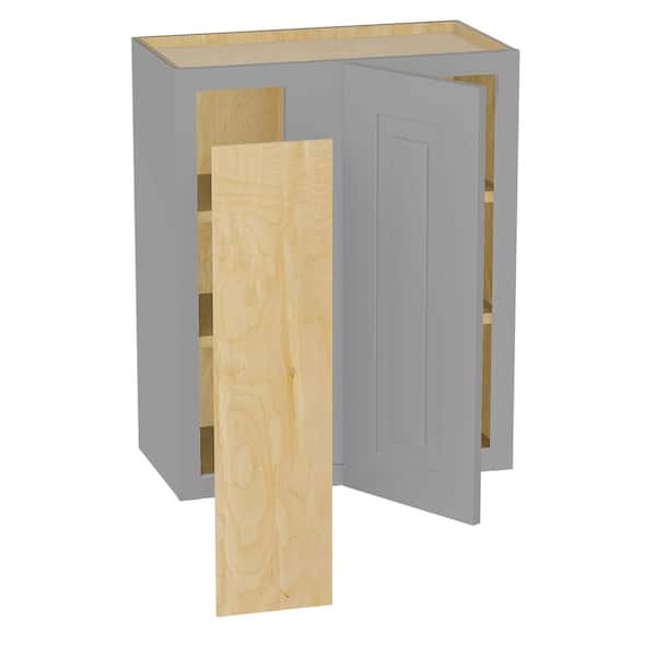 Home Decorators Collection Grayson 24 in. W x 12 in. D x 30 in. H Assembled Plywood Blind Wall Kitchen Cabinet in Pearl Gray with Soft Close LH