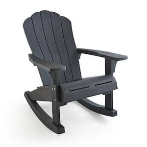 Everest Rocking Chair Durable Weatherproof Outdoor Seating Furniture for Porch and Backyard Grey