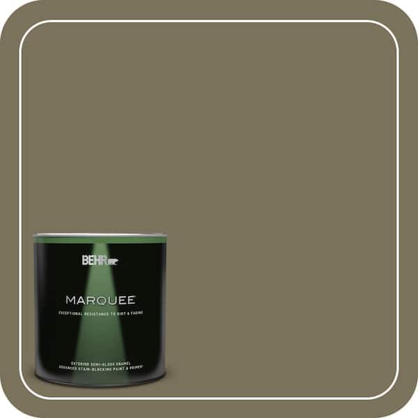 BEHR MARQUEE 1 qt. #380F-7 Crocodile Semi-Gloss Enamel Exterior Paint & Primer