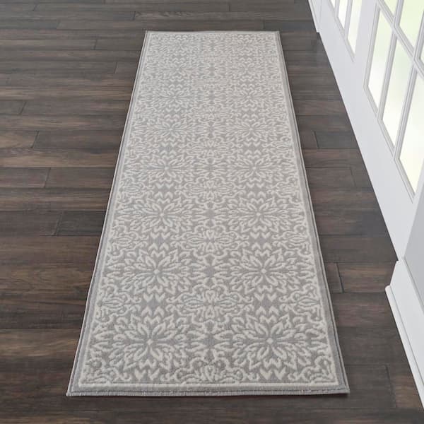 Jubilant Ivory/Gray 2 ft. x 7 ft. Moroccan Farmhouse Runner