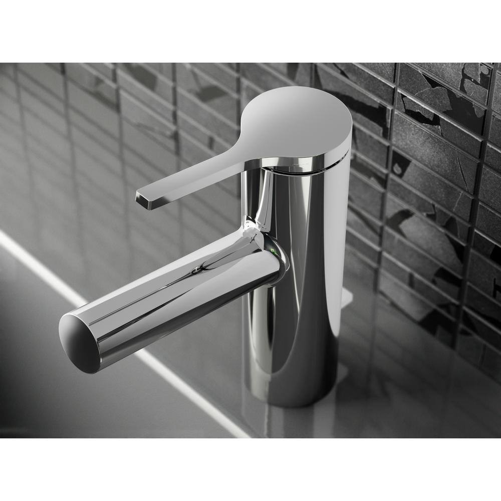 Vibrant Brushed Moderne Brass Single-Handle Bathroom Faucet