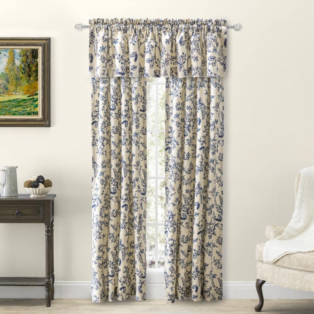 Indigo Cotton Sheer Rod Pocket Window Panel Pair