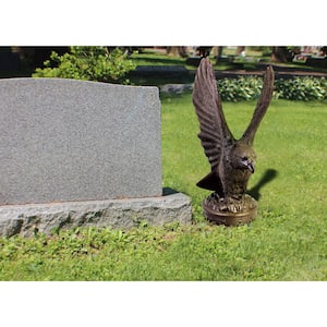 32 in. H Plastic Resin Natural Bronze Eagle Statue