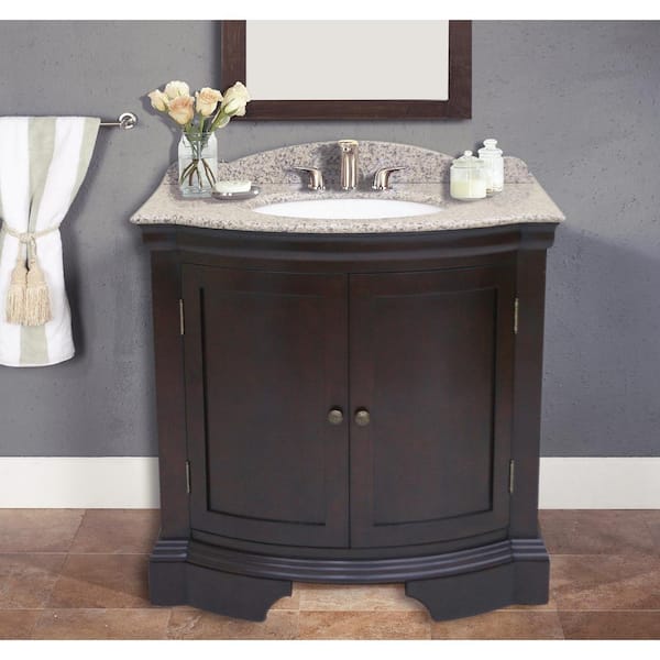 Cadhia 36 In Beige Granite Vanity Top With Single Basin White And Backsplash Wf6830 The Home Depot Cadhia 36 In Beige Granite Vanity Top, 36 Bathroom Vanity Granite Top