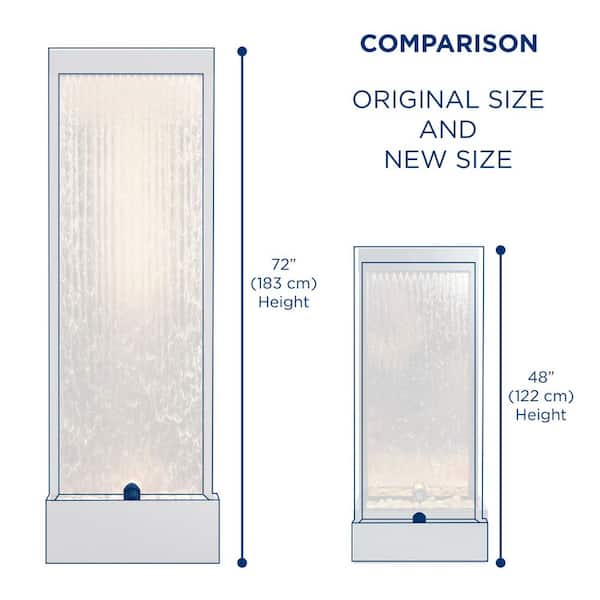 Alpine Corporation 72 in. Tall Indoor/Outdoor Mirror Zen Waterfall