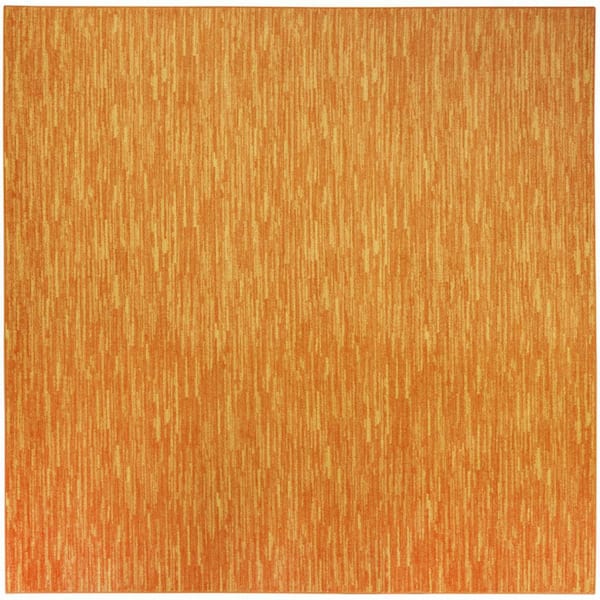 Orange 9 ft. x 9 ft. Woven Polypropylene Indoor/Outdoor Area Rug