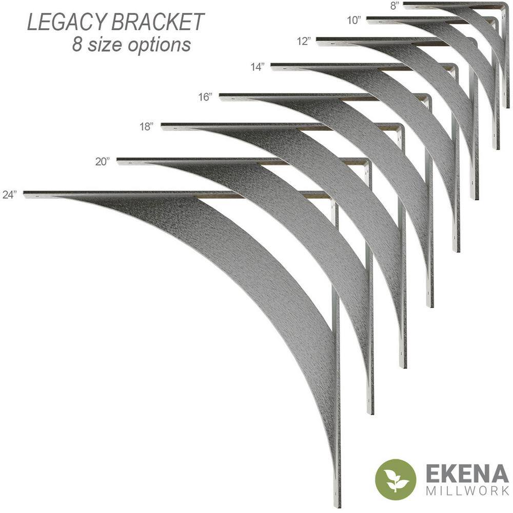 Legacy Hammered Gold 18" Industrial Steel Bracket for Shelves and Countertops