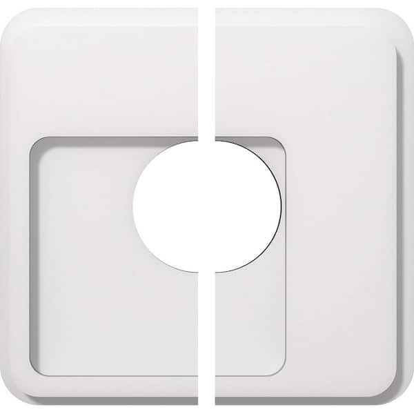 Ekena Millwork 1 in. P X 4 in. C X 12 in. OD X 4 in. ID Lucan Architectural Grade PVC Contemporary Ceiling Medallion, Two Piece