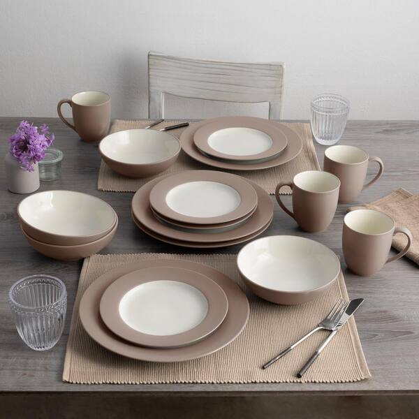 Noritake Colorwave Clay 11 in. (Tan) Stoneware Rim Dinner