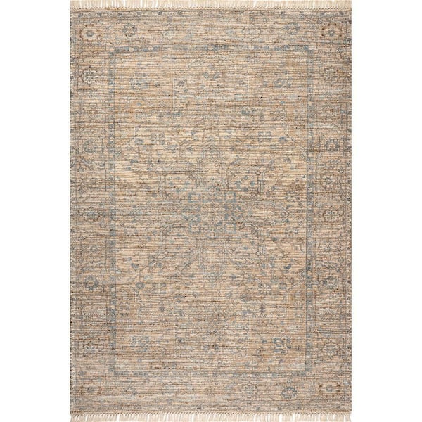 RUGS USA Lennox Persian Medallion Tassel Sand 4 ft. x 6 ft. Indoor/Outdoor Patio Rug