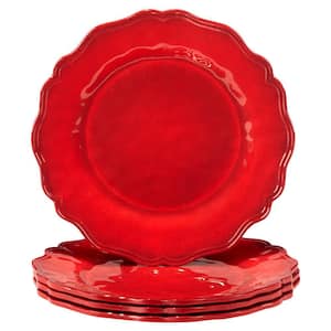 Red Crackle Dinner Plate (Set of 4)