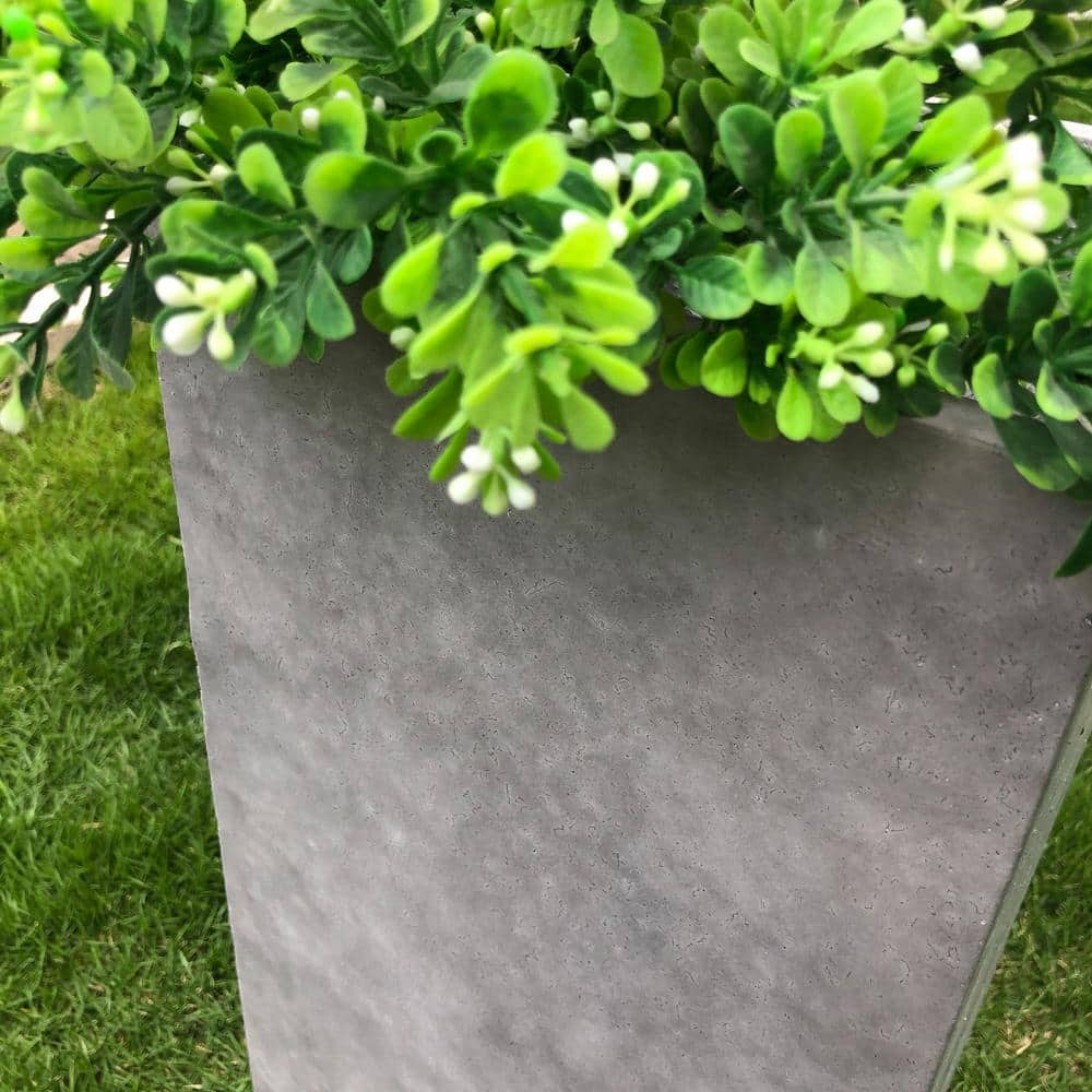 Tall Rectangular Natural Concrete Indoor/Outdoor Planter