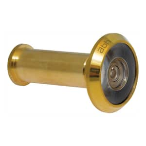 200-Degree Bright Brass Door Viewer with Acrylic Lenses