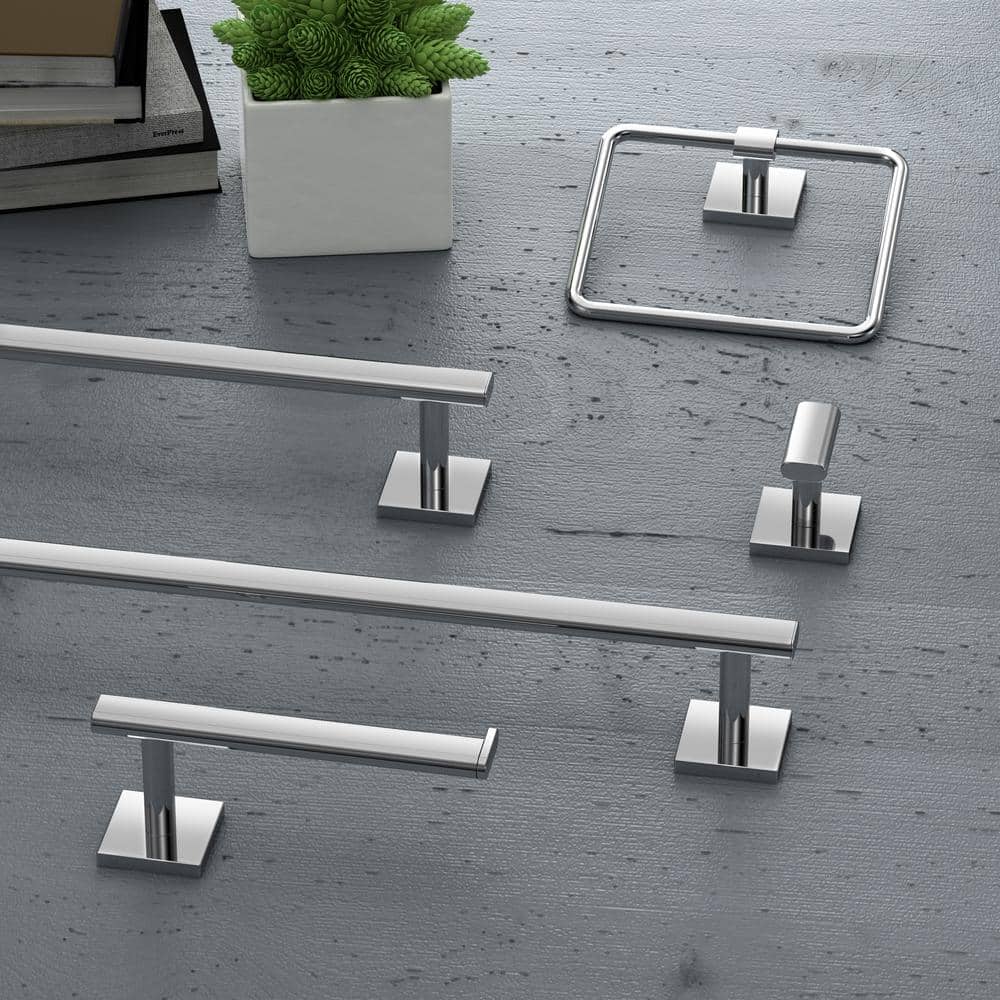 18-Inch Polished Chrome Wall Mounted Towel Bar