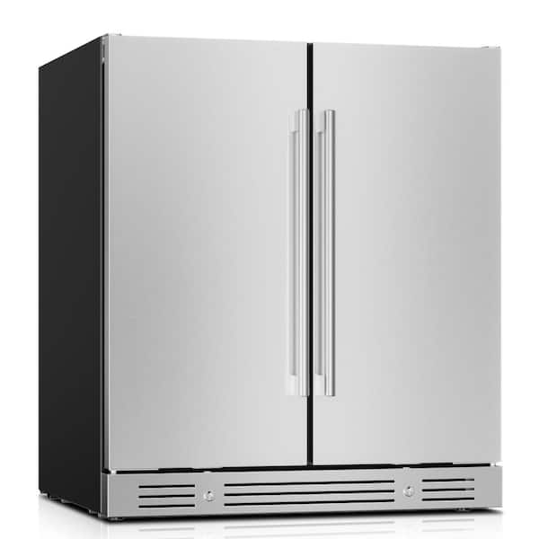 6 cu. ft. Dual Zone Built-In/Freestanding Outdoor Refrigerator, Holds 33 Wine Bottles & 80 Cans in Stainless Steel