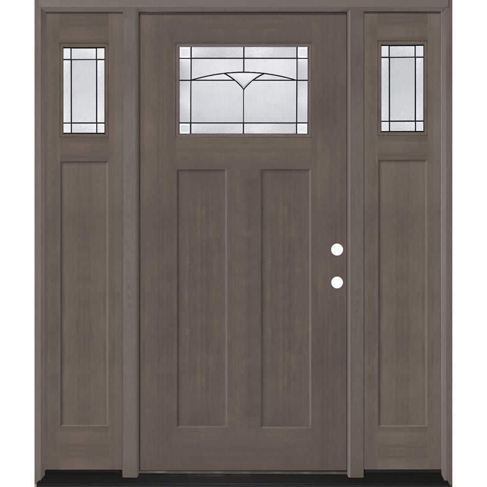 Regency 64 in. x 80 in. 1/4 TopL Horizon Glass LHIS Ashwd Fir Fiberglass Prehung Front Door w/12 in. -1/4Top SLs 6-9/16 price history on PriceWatchPro