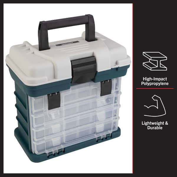 Stalwart 7 in. W - Gray Plastic Small Parts Organizer with 4