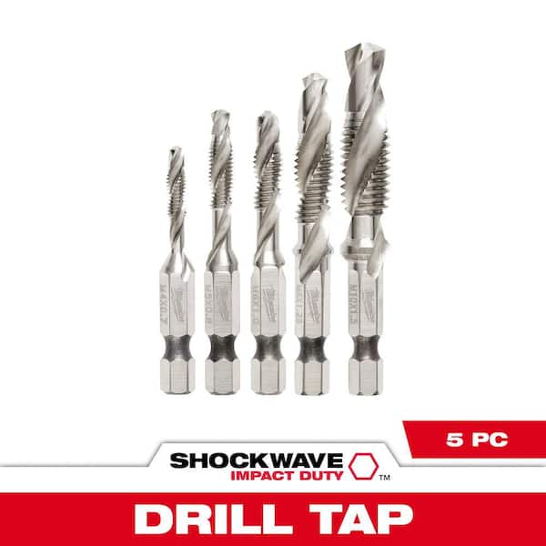 SHOCKWAVE Metric Steel Drill Tap Set (5-Piece)