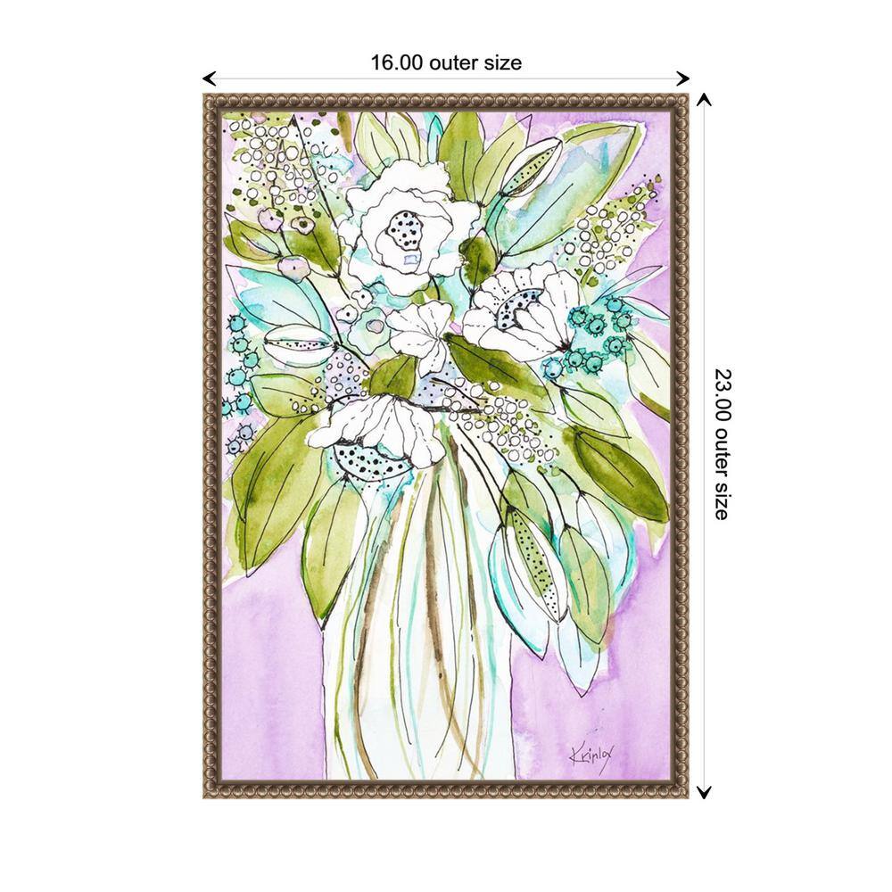 Hopeful Bouquet 16 x 23 Framed Canvas Wall Art