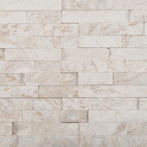 Royal White Ledger Panel 6 in. x 24 in. Misc Quartzite Wall Tile (6 sq. ft./Case)
