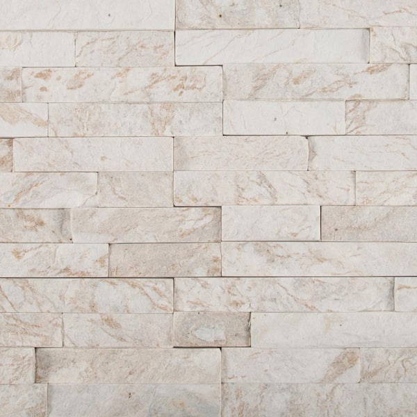 MSI Royal White Ledger Panel 6 in. x 24 in. Misc Quartzite Wall Tile (6 sq. ft./Case)