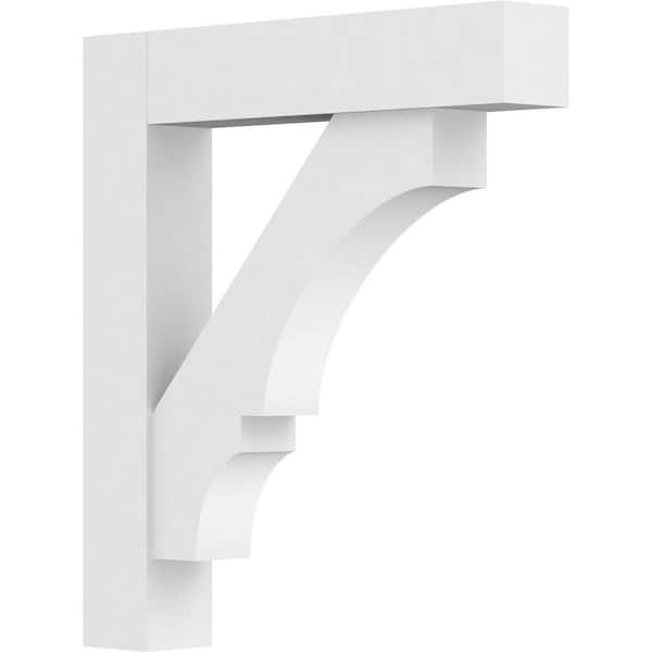 Ekena Millwork Standard Balboa 3 in. W x 20 in. H x 20 in. D Signature Urethane Polyurethane Bracket With Block Ends