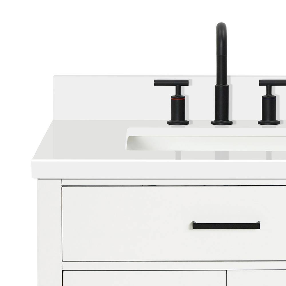 Hepburn 31" White Hardwood Freestanding Single Vanity Set