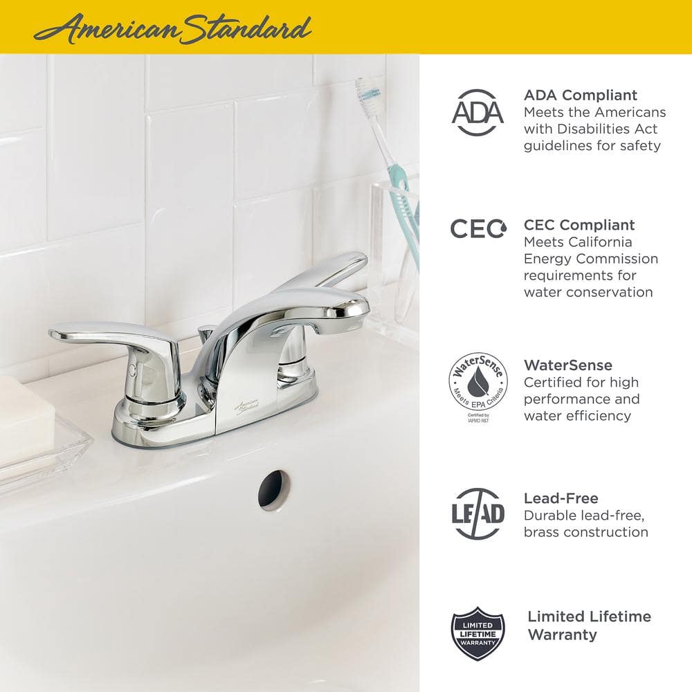 Colony Pro Brushed Nickel 2-Handle Centerset Bathroom Faucet