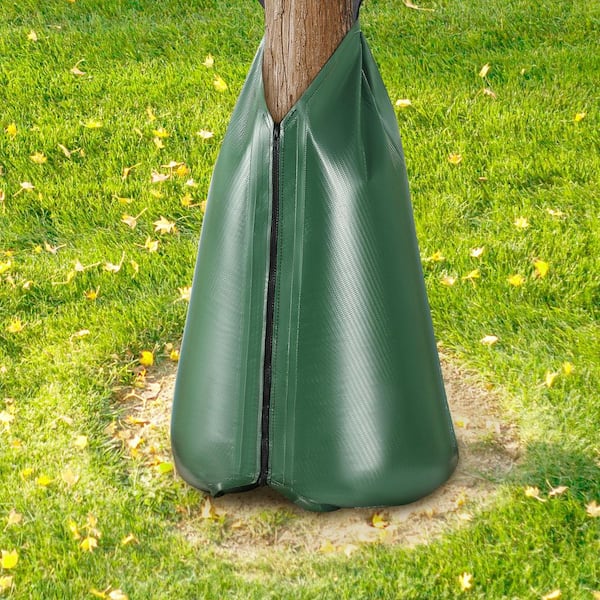 Tree Watering Bag, 4-Packs 20 gal. Watering Bags for New Trees, 5-9 Hours Slow Release Refillable Tree Drip Irrigation
