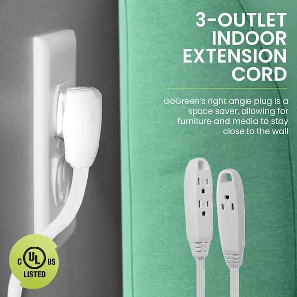 GoGreen Power Household Extension Cord (20', White) GG-24720 B&H