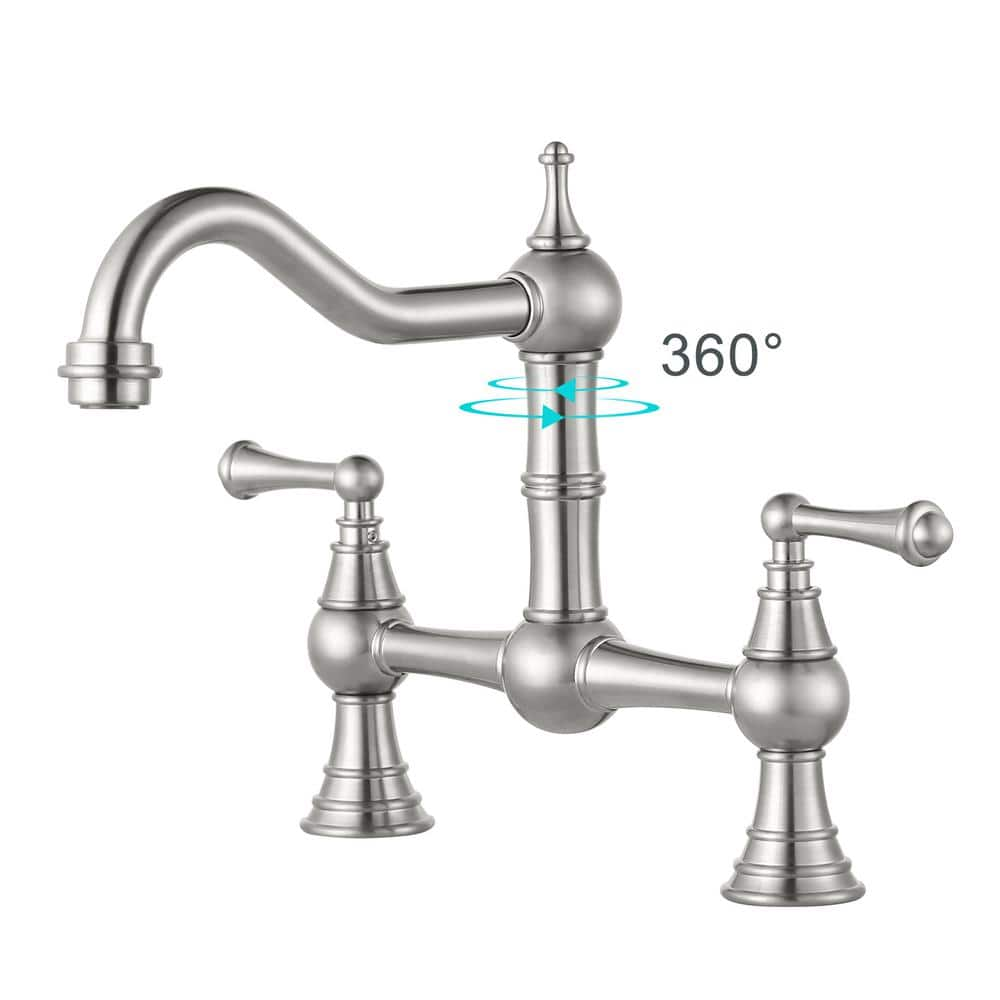 bridge kitchen faucets in brushed nickel        
        <figure class=