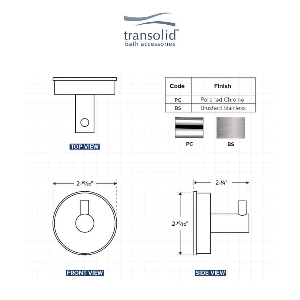 Brushed Stainless Steel Single Robe Hook with Vacuum Suction