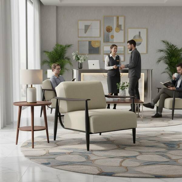 Homy Casa MOLSSO 27.95 in. Classic Fabric Sofa with Solid Wood