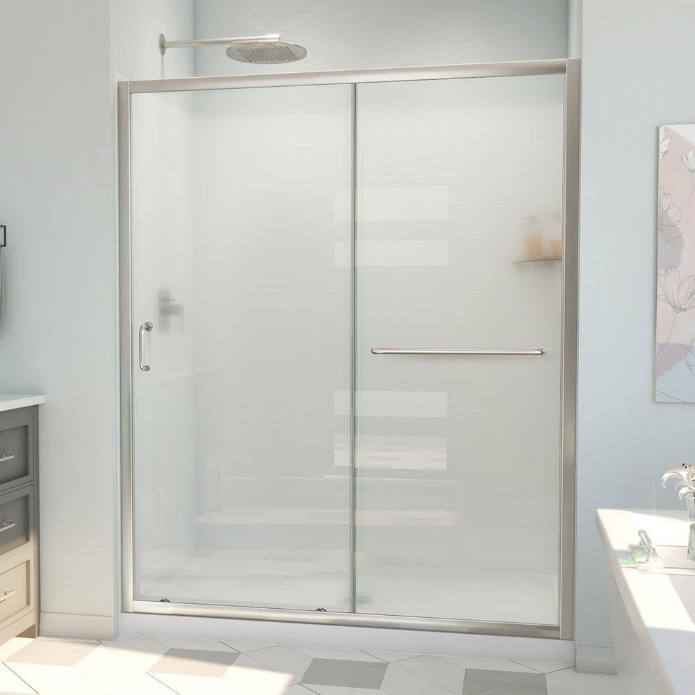 DreamLine Infinity-Z 60 in. W x 78-3/4 in. H Sliding Shower Door Base ...