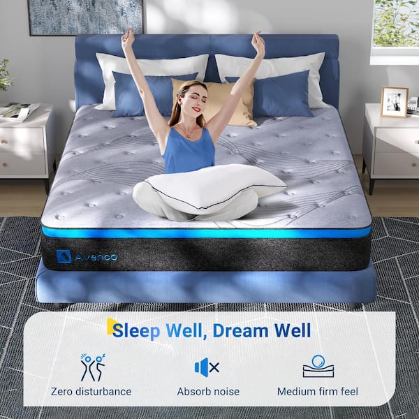 10 in. Medium Firm Original Hybrid Individually Wrapped Coils Spring Pillow Top Twin Size Mattress