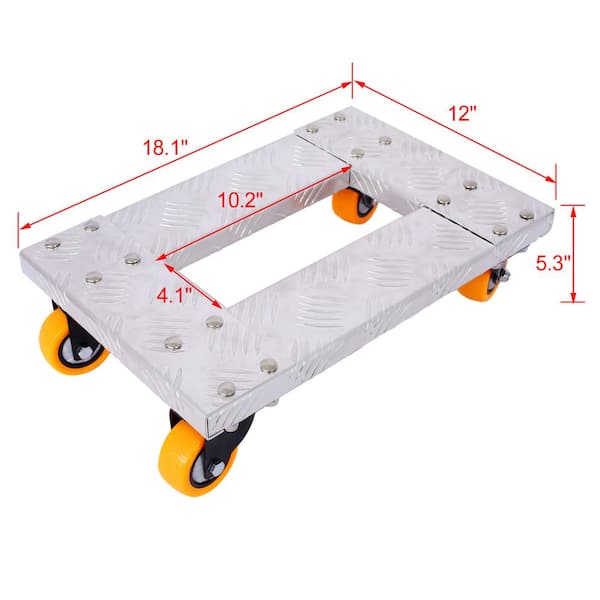 Tatayosi 800 lbs. Heavy-Duty Furniture Movers Dolly Trolley Cart with 3 in.  TPU Professional Casters (1-Piece) P-DJ-77453 - The Home Depot