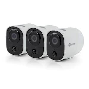 Xtreem Wireless Battery Powered WiFi Outdoor White Surveillance Home Security Camera (3-Pack)