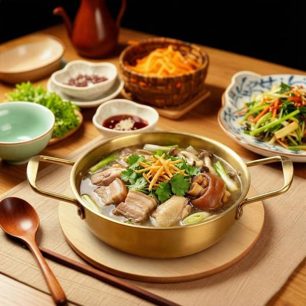 Wudkey 3-Piece Korean Ramen Pot with Handles, Stainless Steel