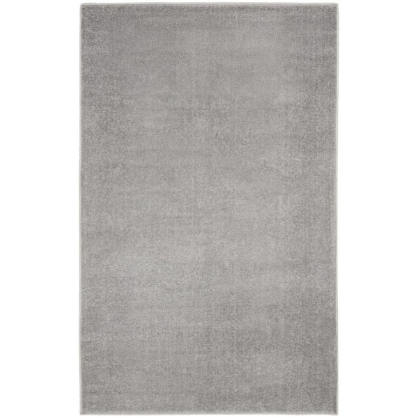 Gray 3 ft. x 5 ft. Woven Polypropylene Indoor/Outdoor Area Rug