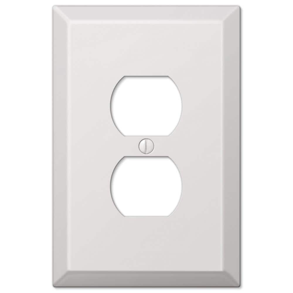 Oversized 1 Gang Duplex Steel Wall Plate - White price history on PriceWatchPro