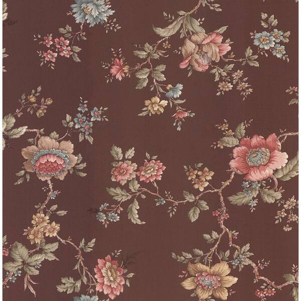 Brewster Jacobean Floral Washable Wallpaper Sample