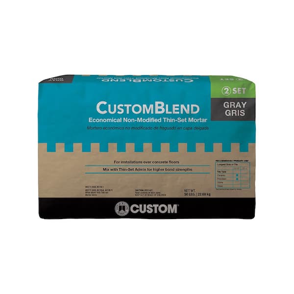 Custom Building Products CustomBlend 50 lb. Gray Economical Non-Modified Thinset Mortar