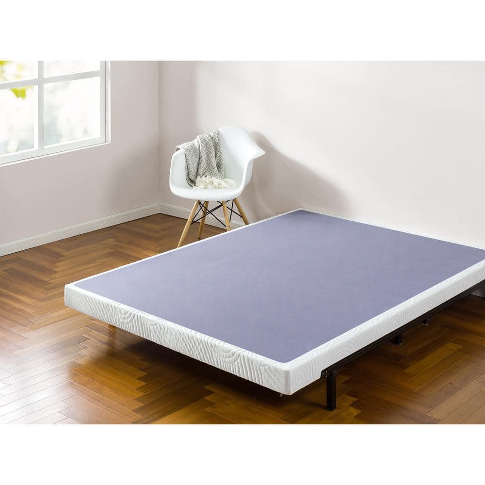 Zinus Edgar 4 Inch Low Profile Wood Box, Box Spring Mattress For King Size Bed