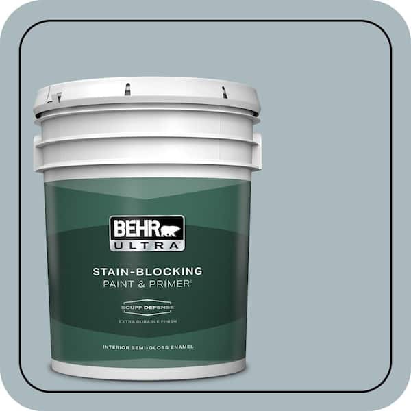 BEHR ULTRA 5 gal. #740E-3 Prelude Extra Durable Semi-Gloss Enamel Interior Paint & Primer